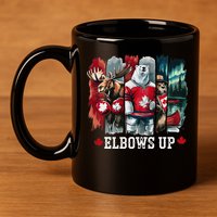 Elbows Up Canada Est 1867 Proud Canadian Strong Canada 11oz C Handle Ceramic Mug