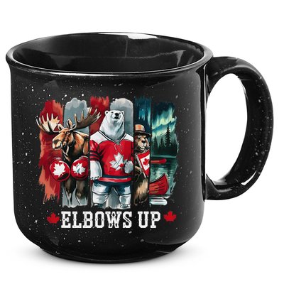 Elbows Up Canada Est 1867 Proud Canadian Strong Canada 15oz Campfire Ceramic Mug