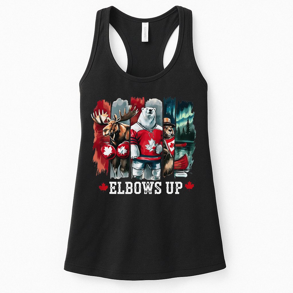 Elbows Up Canada Est 1867 Proud Canadian Strong Canada Womens Tank Top
