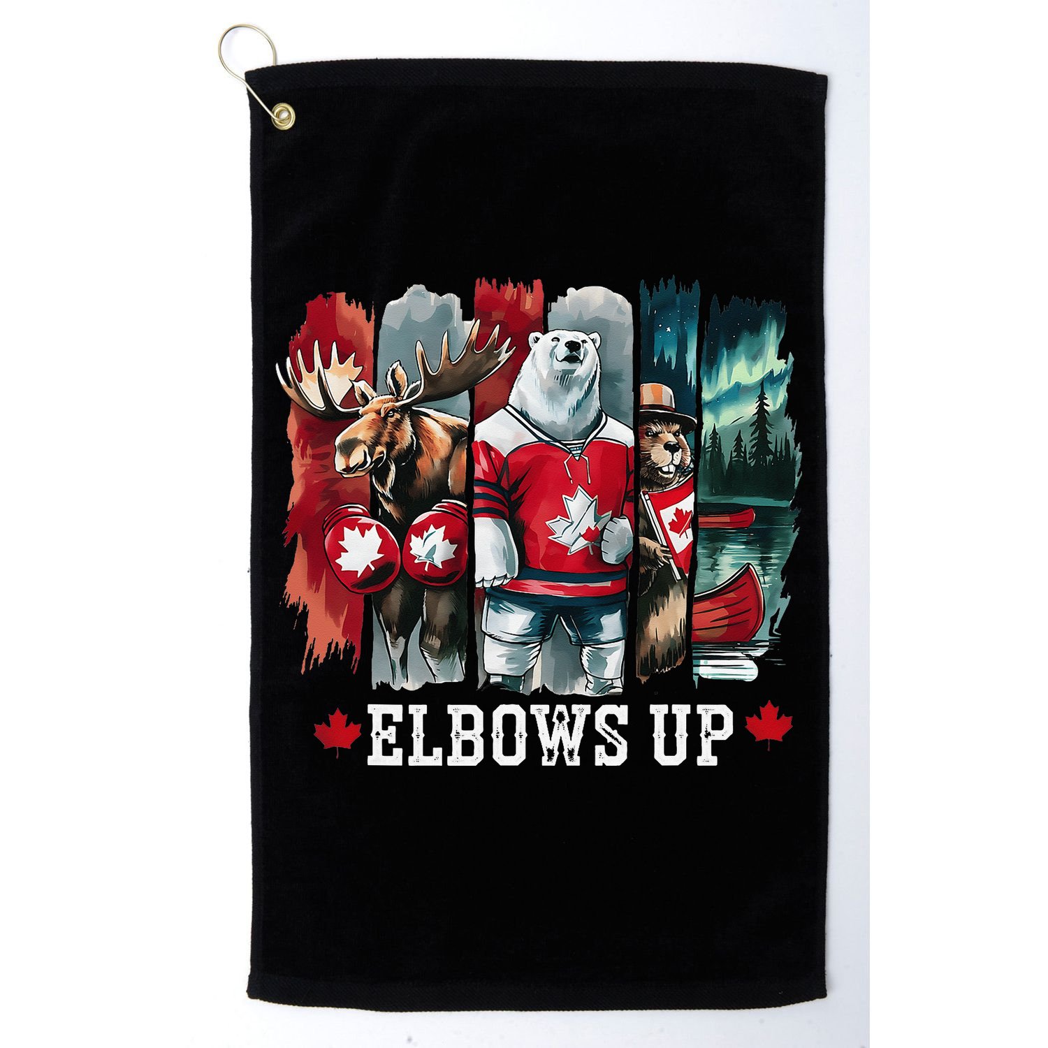 Elbows Up Canada Est 1867 Proud Canadian Strong Canada Golf Towel