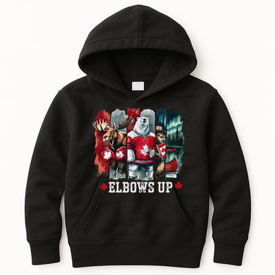 Elbows Up Canada Est 1867 Proud Canadian Strong Canada Kids Hoodie