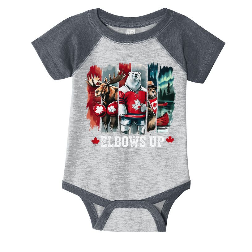 Elbows Up Canada Est 1867 Proud Canadian Strong Canada Infant Baby Jersey Bodysuit