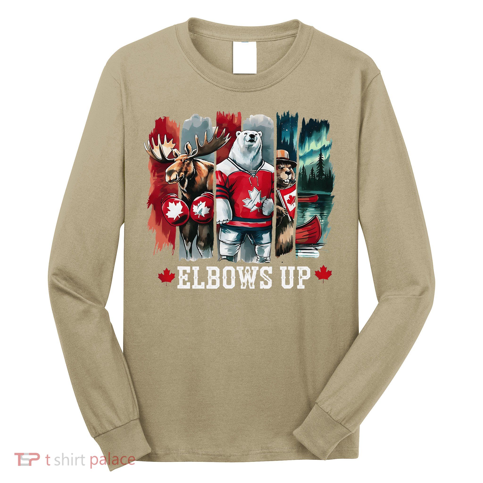 Elbows Up Canada Est 1867 Proud Canadian Strong Canada Long Sleeve Shirt