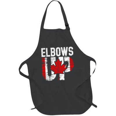 Elbows Up CanadaElbows Up EST 1867Never 51st State Canada Full-Length Apron With Pockets