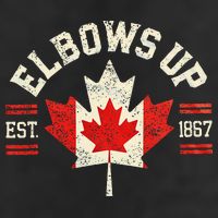 Elbows Up Canada Est 1867 Canadian Strong Canada 7 Panel Mesh Trucker Snapback Hat