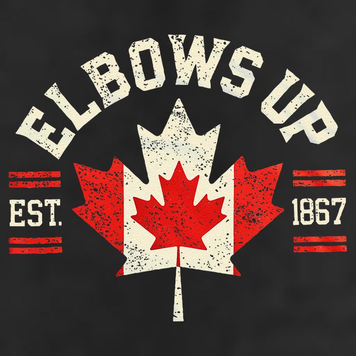 Elbows Up Canada Est 1867 Canadian Strong Canada 7 Panel Mesh Trucker Snapback Hat