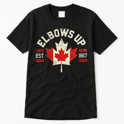 Elbows Up Canada Est 1867 Canadian Strong Canada Tall T-Shirt
