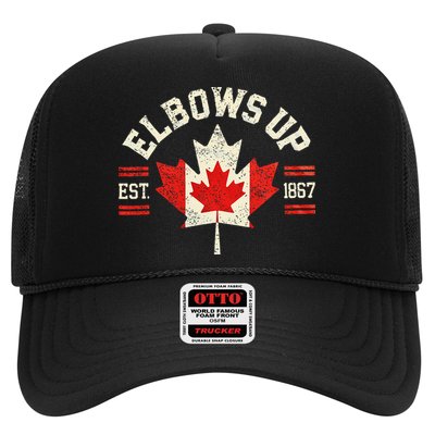 Elbows Up Canada Est 1867 Canadian Strong Canada Trucker Hat