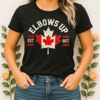 Elbows Up Canada Est 1867 Canadian Strong Canada Womens T-Shirt