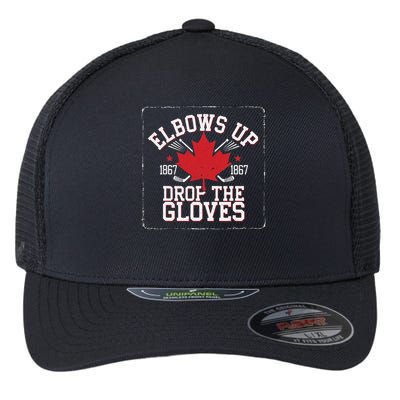 Elbows Up Canada Est 1867 Proud Canadian Flexfit Unipanel Trucker Cap