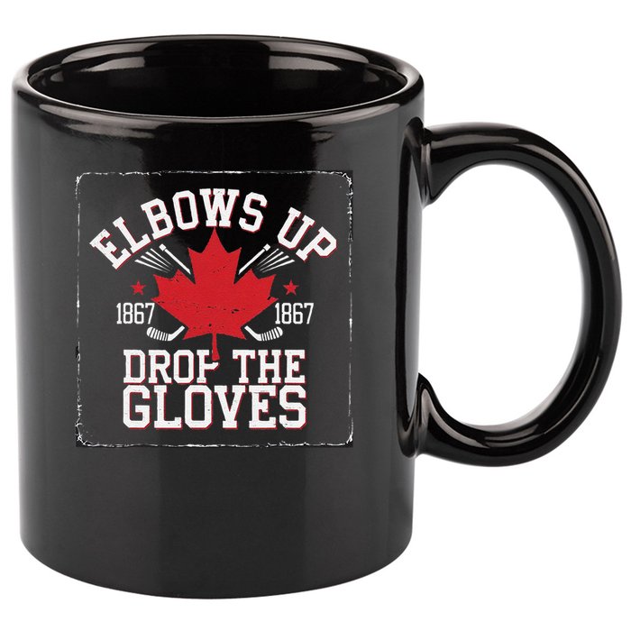 Elbows Up Canada Est 1867 Proud Canadian 11oz C Handle Ceramic Mug