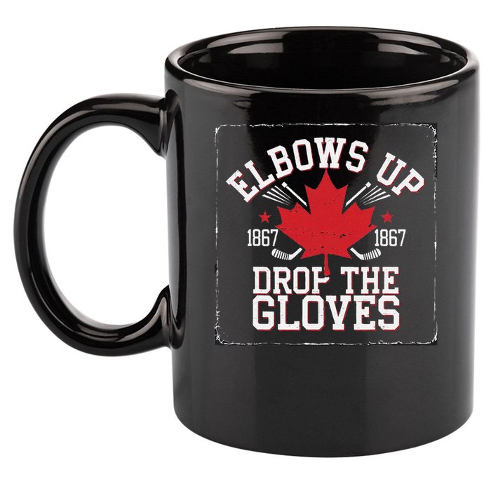 Elbows Up Canada Est 1867 Proud Canadian 11oz C Handle Ceramic Mug