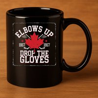 Elbows Up Canada Est 1867 Proud Canadian 11oz C Handle Ceramic Mug