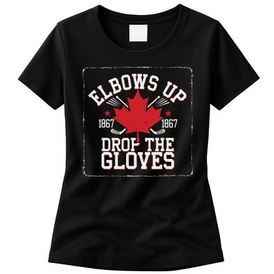 Elbows Up Canada Est 1867 Proud Canadian Womens T-Shirt