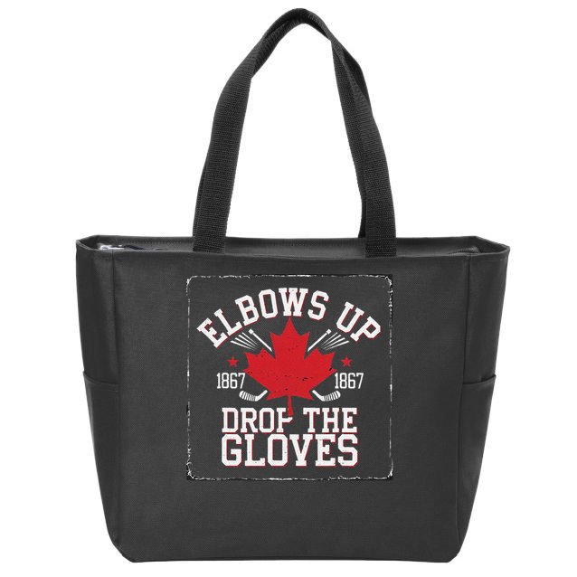 Elbows Up Canada Est 1867 Proud Canadian Zip Tote Bag