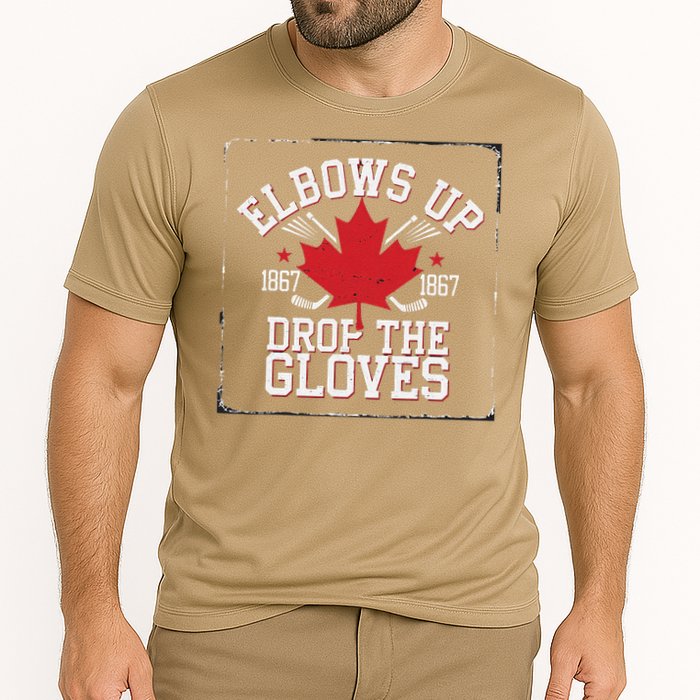 Elbows Up Canada Est 1867 Proud Canadian Cooling Performance Crew T-Shirt