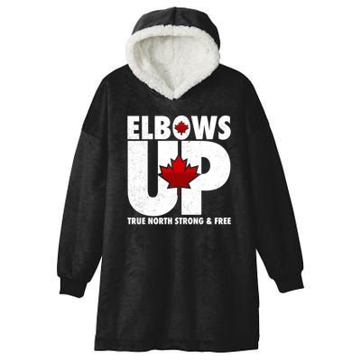 Elbows Up Canada True North Strong and Free Hooded Wearable Blanket