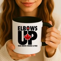 Elbows Up Canada True North Strong and Free Mug