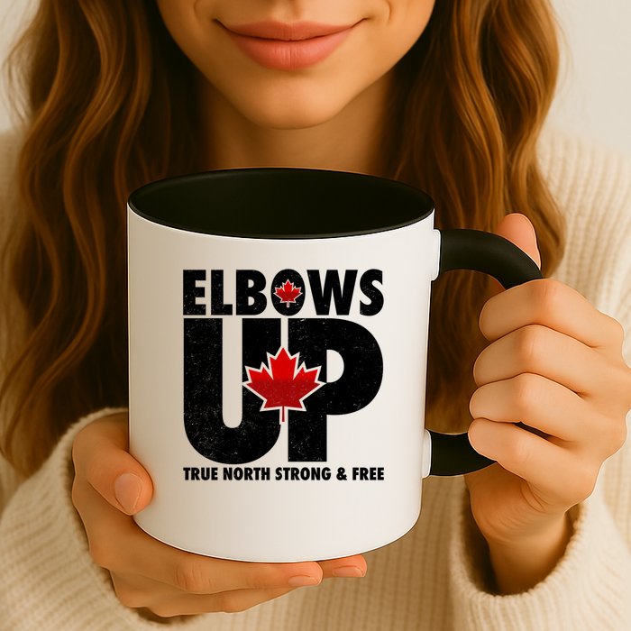 Elbows Up Canada True North Strong and Free Mug