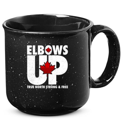 Elbows Up Canada True North Strong and Free 15oz Campfire Ceramic Mug
