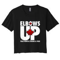 Elbows Up Canada True North Strong and Free Women's Crop Top Tee