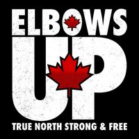 Elbows Up Canada True North Strong and Free Cropped Pullover Crew