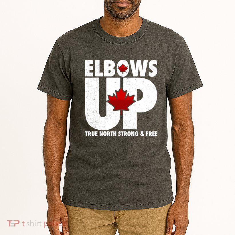 Elbows Up Canada True North Strong and Free Tall T-Shirt