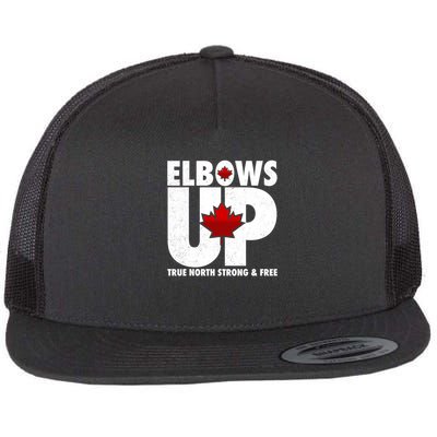 Elbows Up Canada True North Strong and Free Flat Bill Trucker Hat