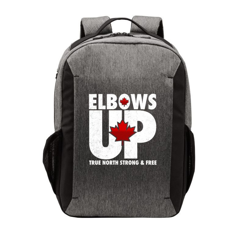 Elbows Up Canada True North Strong and Free Vector Backpack