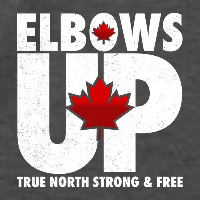 Elbows Up Canada True North Strong and Free Vector Backpack