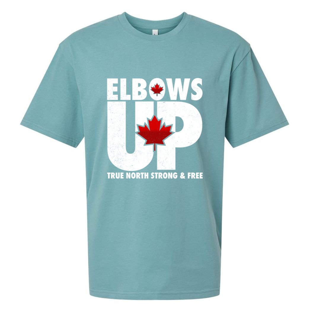 Elbows Up Canada True North Strong and Free Sueded Cloud Jersey T-Shirt