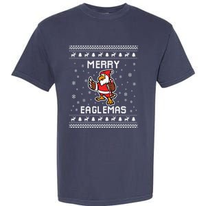 Eagles Ugly Christmas Sweater Eagles Lover Holiday Present Garment-Dyed Heavyweight T-Shirt