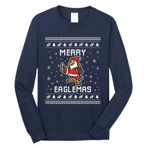 Eagles Ugly Christmas Sweater Eagles Lover Holiday Present Long Sleeve Shirt