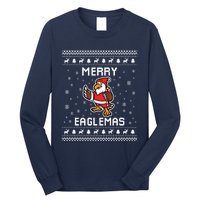 Eagles Ugly Christmas Sweater Eagles Lover Holiday Present Long Sleeve Shirt