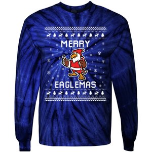 Eagles Ugly Christmas Sweater Eagles Lover Holiday Present Tie-Dye Long Sleeve Shirt