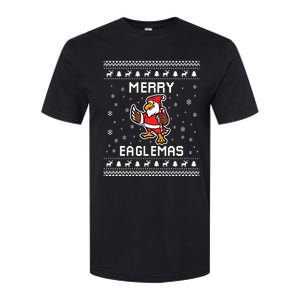 Eagles Ugly Christmas Sweater Eagles Lover Holiday Present Softstyle CVC T-Shirt