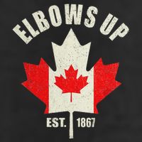 Elbows Up Canada Est 1867 Proud Canadian Strong Canada 7 Panel Mesh Trucker Snapback Hat