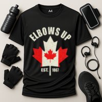 Elbows Up Canada Est 1867 Proud Canadian Strong Canada Cooling Performance Crew T-Shirt