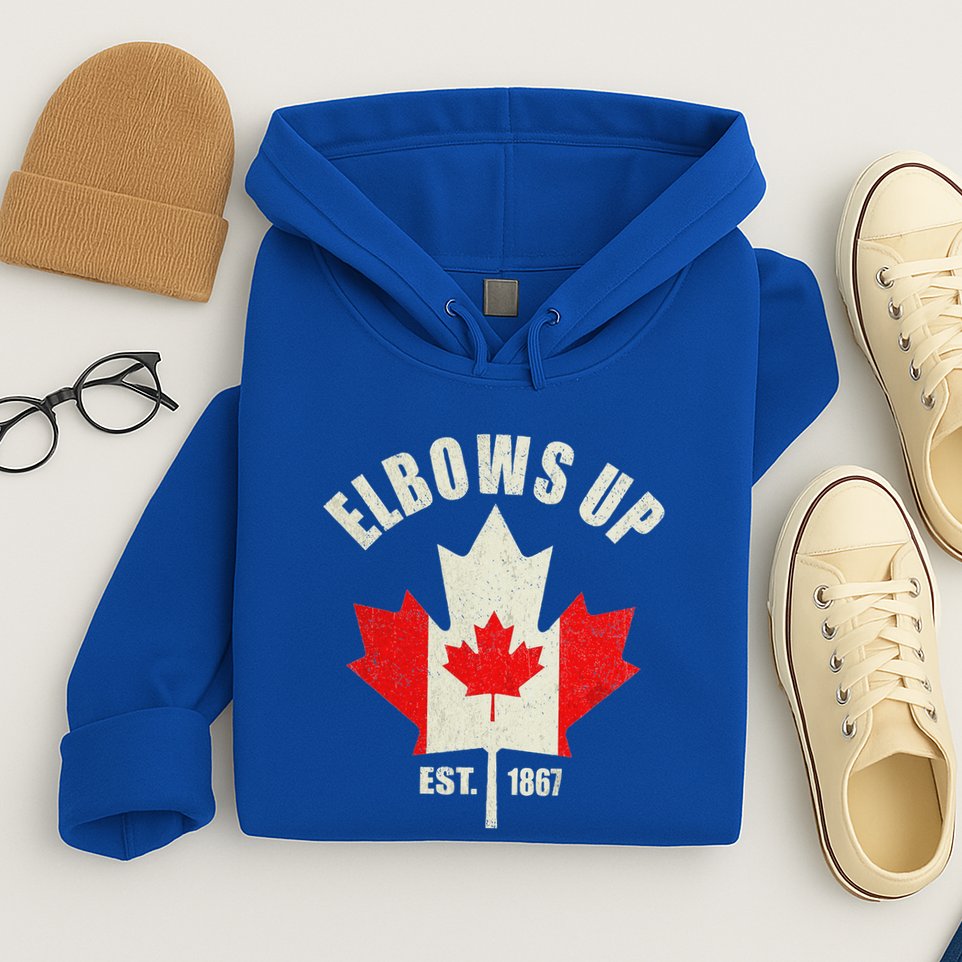 Elbows Up Canada Est 1867 Proud Canadian Strong Canada Hoodie