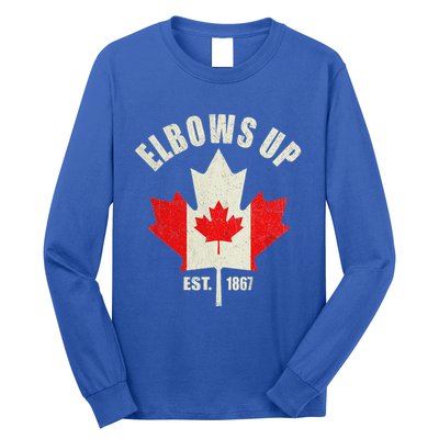 Elbows Up Canada Est 1867 Proud Canadian Strong Canada Long Sleeve Shirt