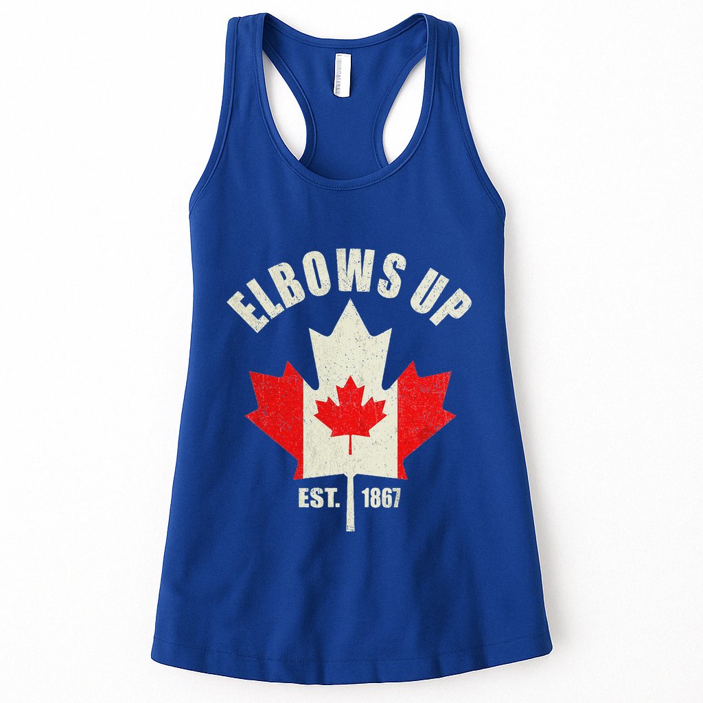Elbows Up Canada Est 1867 Proud Canadian Strong Canada Womens Tank Top