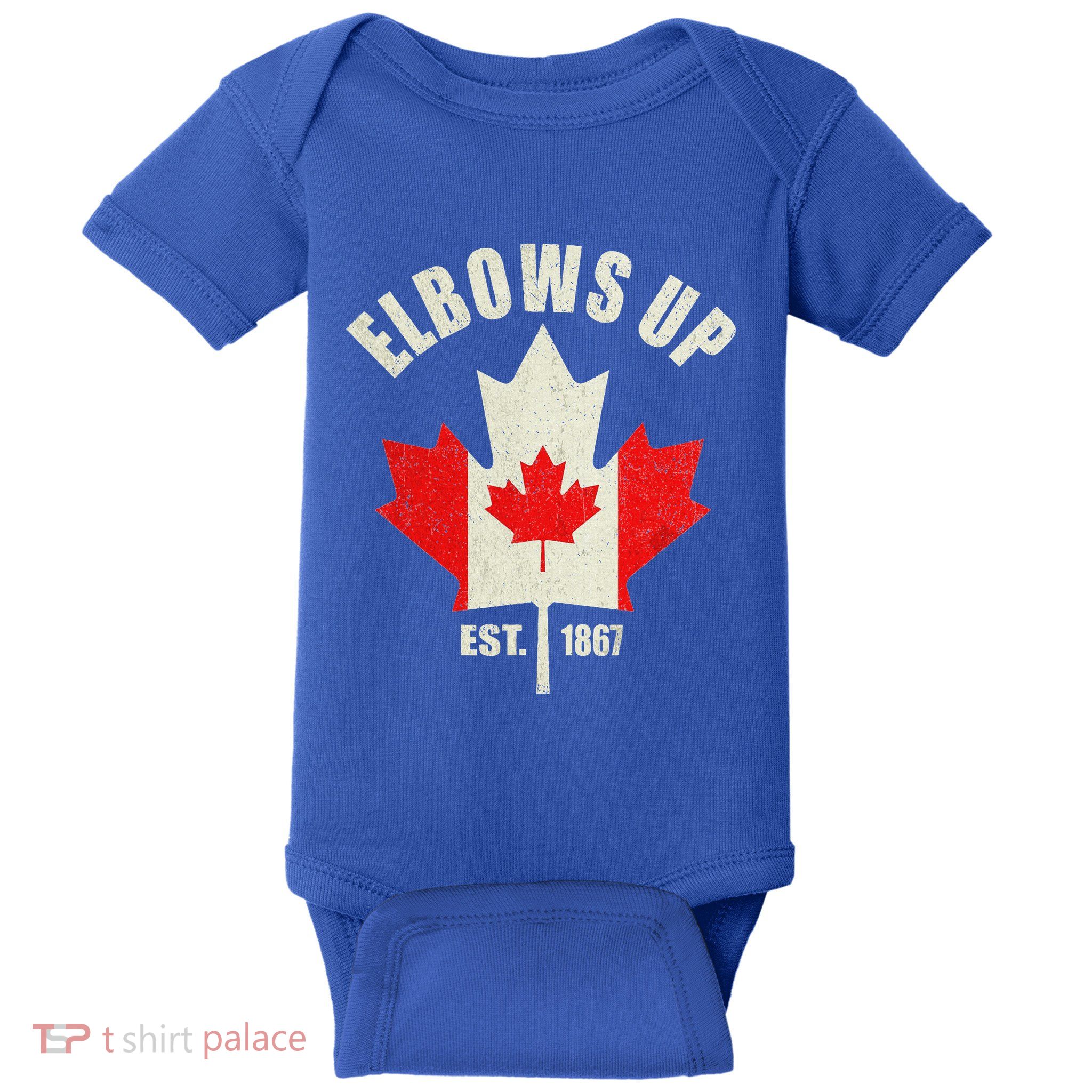 Elbows Up Canada Est 1867 Proud Canadian Strong Canada Baby Bodysuit