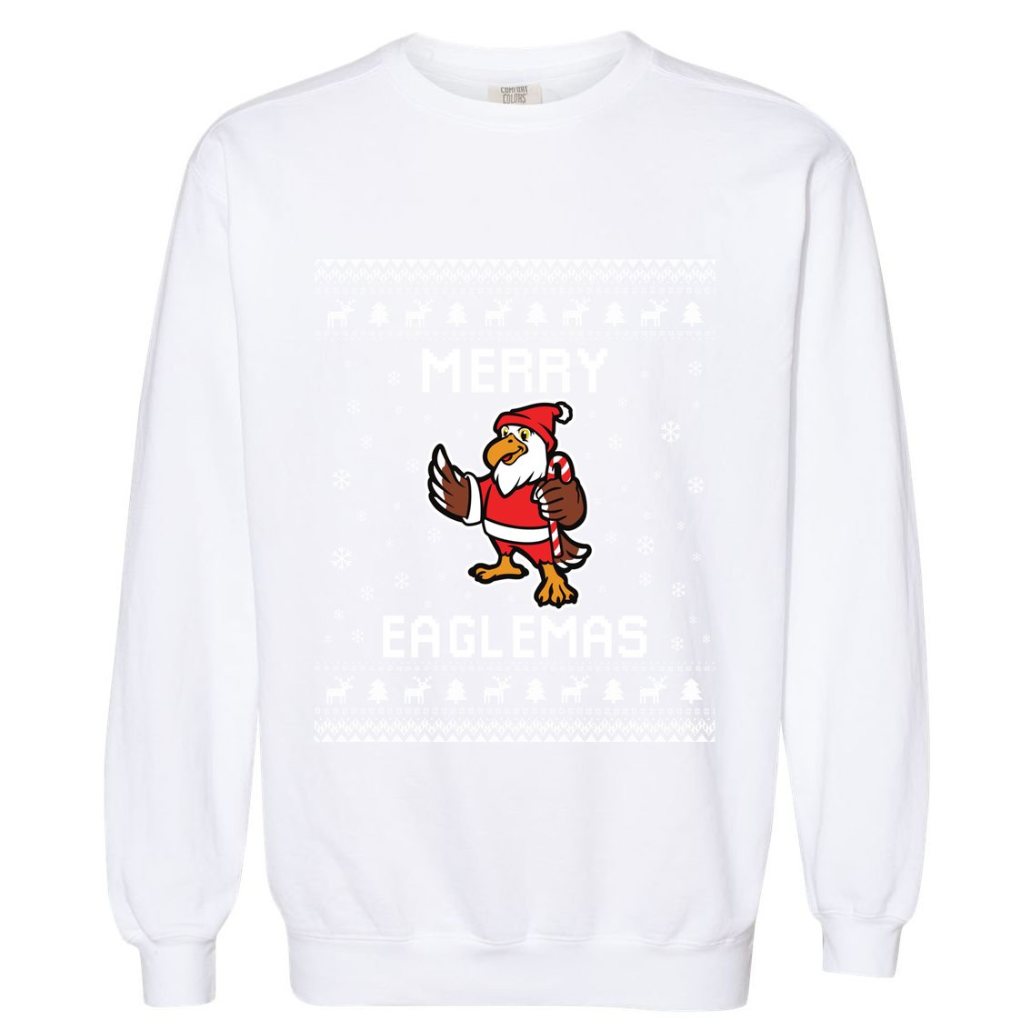 Eagles Ugly Christmas Sweater Eagles Lover Holiday Present Gift Garment-Dyed Sweatshirt