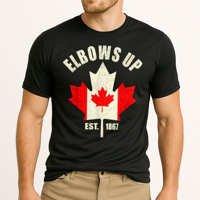 Elbows Up Canada Est 1867 Proud Canadian Strong Canada Cooling Performance Crew T-Shirt