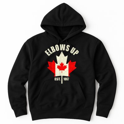 Elbows Up Canada Est 1867 Proud Canadian Strong Canada Hoodie