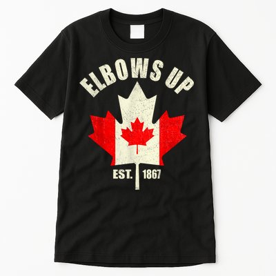 Elbows Up Canada Est 1867 Proud Canadian Strong Canada Tall T-Shirt