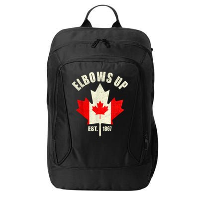 Elbows Up Canada Est 1867 Proud Canadian Strong Canada City Backpack