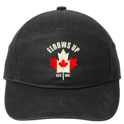 Elbows Up Canada Est 1867 Proud Canadian Strong Canada 7-Panel Snapback Hat