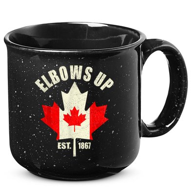Elbows Up Canada Est 1867 Proud Canadian Strong Canada 15oz Campfire Ceramic Mug