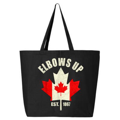 Elbows Up Canada Est 1867 Proud Canadian Strong Canada 25L Jumbo Tote